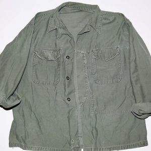 1999 Military Green Button Down Business Casual